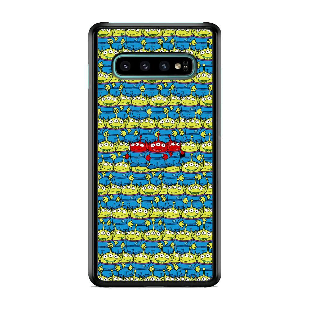 Toy Story Green Alien Populace Samsung Galaxy S10 Plus Case-Rubber Black (2D Case)-Oxvistore