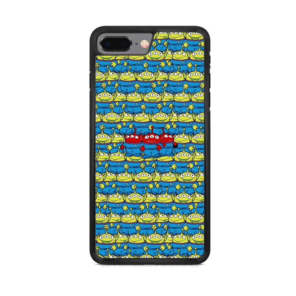 Toy Story Green Alien Populace iPhone 7 Plus Case-Rubber Black (2D Case)-Oxvistore