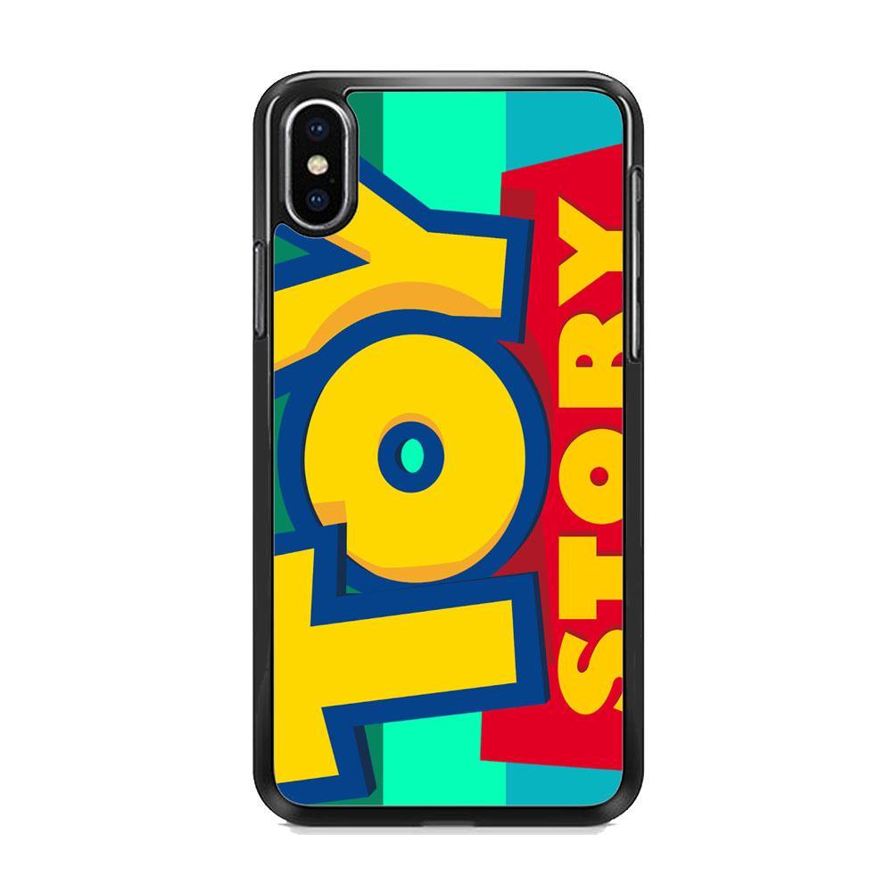 Toy Story Logo iPhone XS Case-Rubber Black (2D Case)-Oxvistore