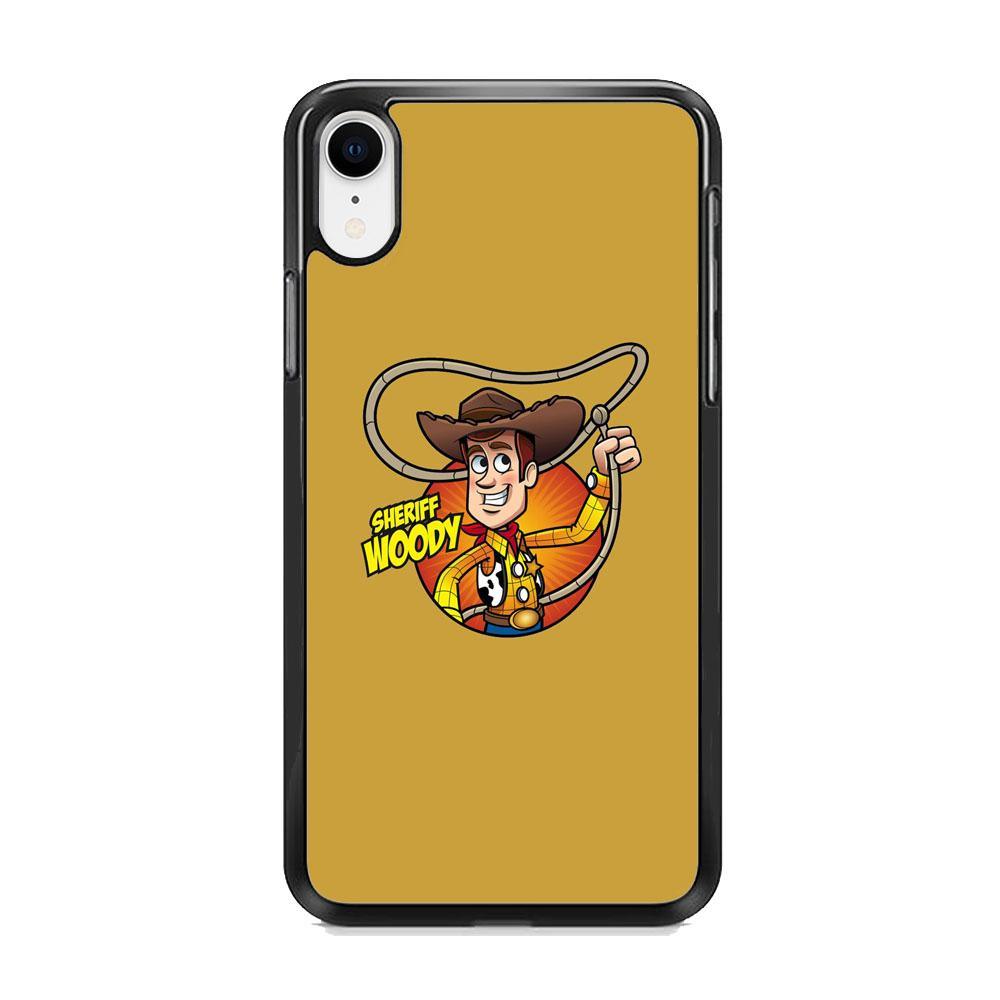Toy Story Sherif Woody Coboy Style iPhone XR Case-Rubber Black (2D Case)-Oxvistore