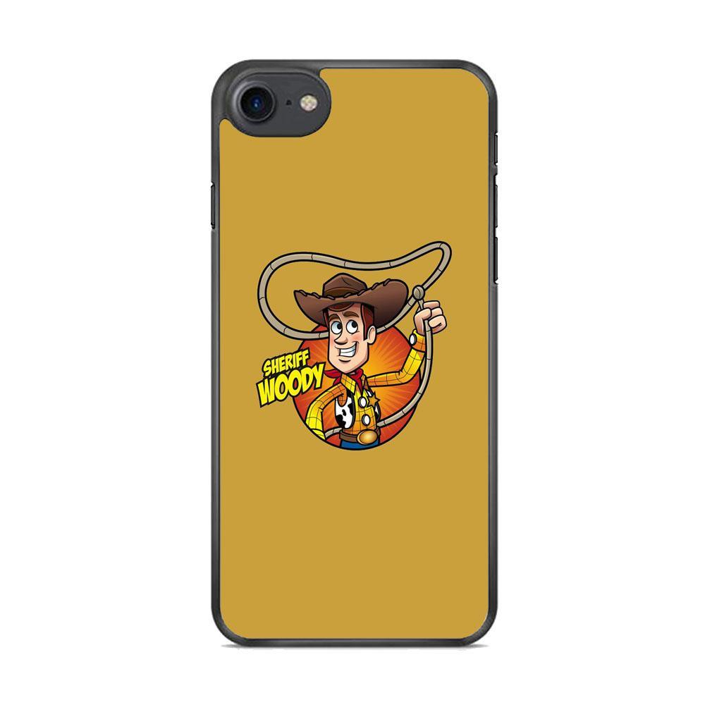 Toy Story Sherif Woody Coboy Style iPhone 8 Case-Rubber Black (2D Case)-Oxvistore