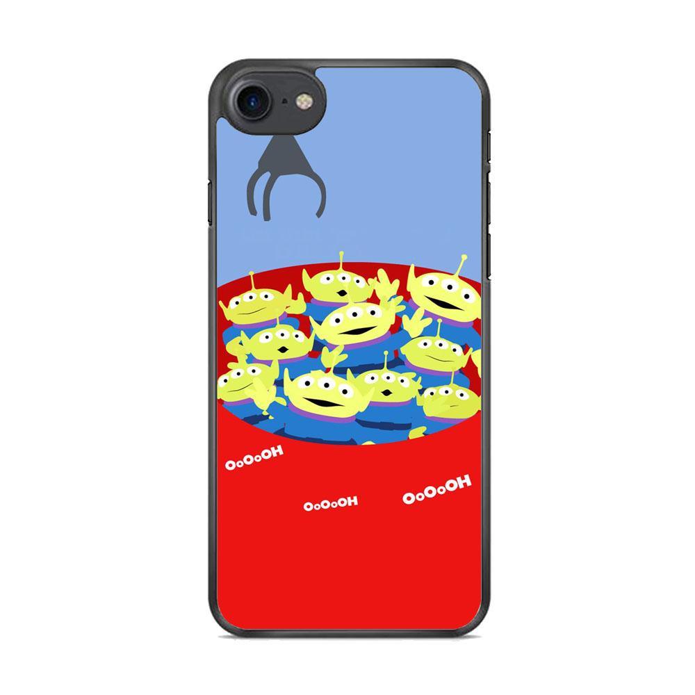 Toy Strory Geen Alien Happy With Claw Toy iPhone 7 Case-Rubber Black (2D Case)-Oxvistore