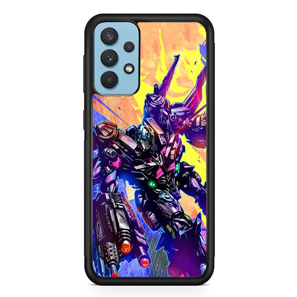 Transformers Attack from Optimus Samsung Galaxy A32 Case-Rubber Black (2D Case)-Oxvistore