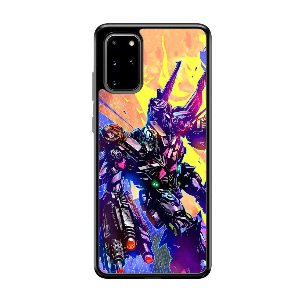 Transformers Attack from Optimus Samsung Galaxy S20 Plus Case-Rubber Black (2D Case)-Oxvistore