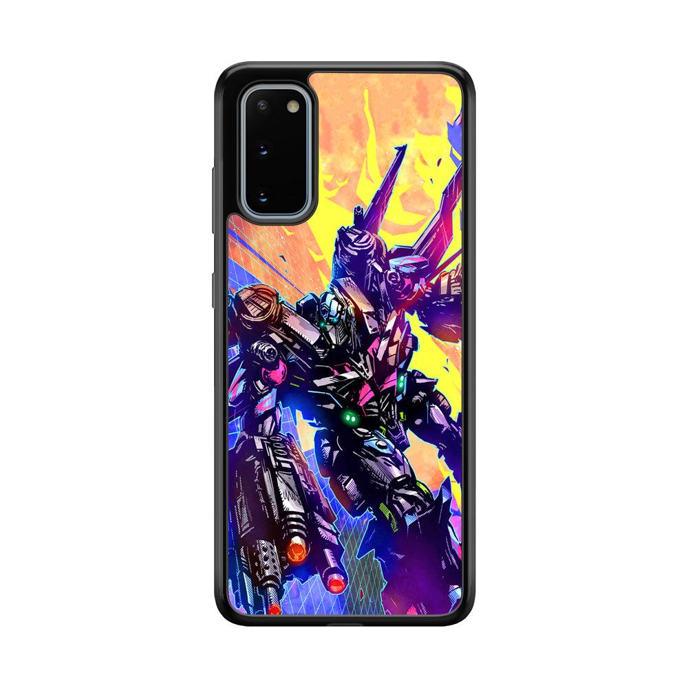 Transformers Attack from Optimus Samsung Galaxy S20 Case-Rubber Black (2D Case)-Oxvistore