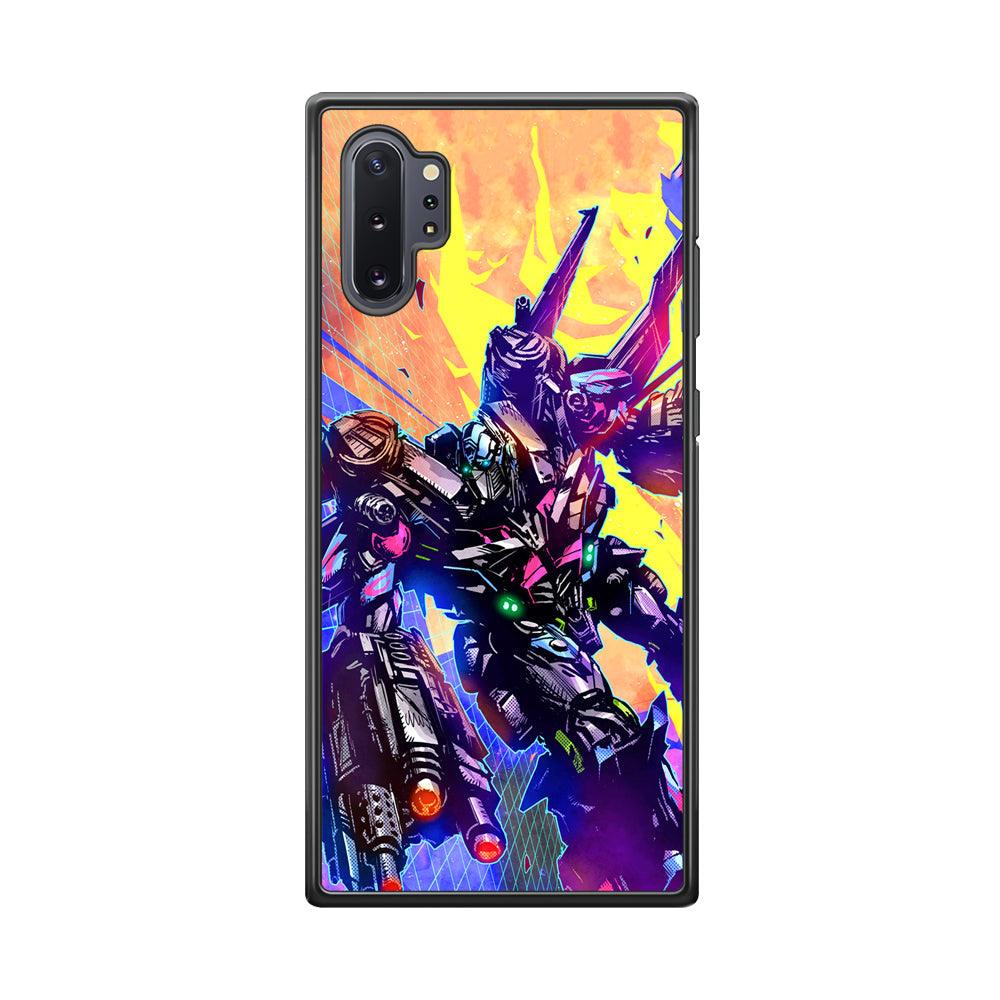 Transformers Attack from Optimus Samsung Galaxy Note 10 Plus Case-Rubber Black (2D Case)-Oxvistore