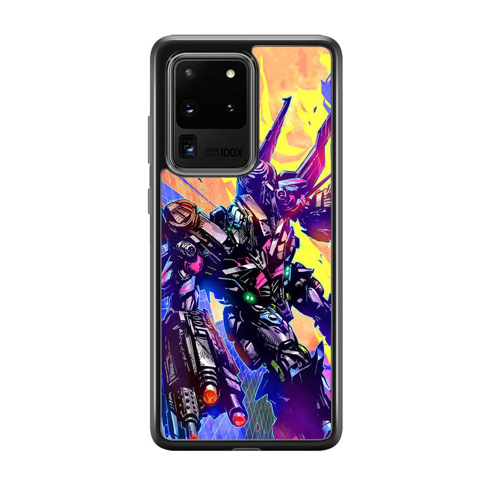 Transformers Attack from Optimus Samsung Galaxy S20 Ultra Case-Rubber Black (2D Case)-Oxvistore