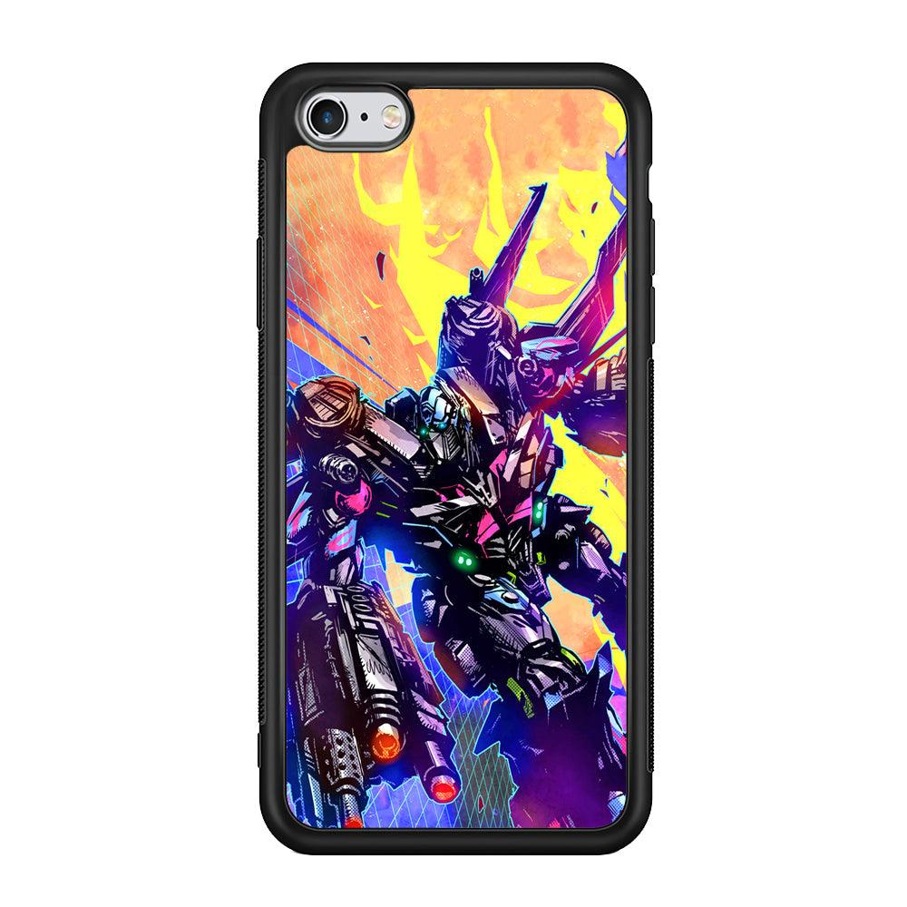 Transformers Attack from Optimus iPhone 6 Plus | 6s Plus Case-Rubber Black (2D Case)-Oxvistore