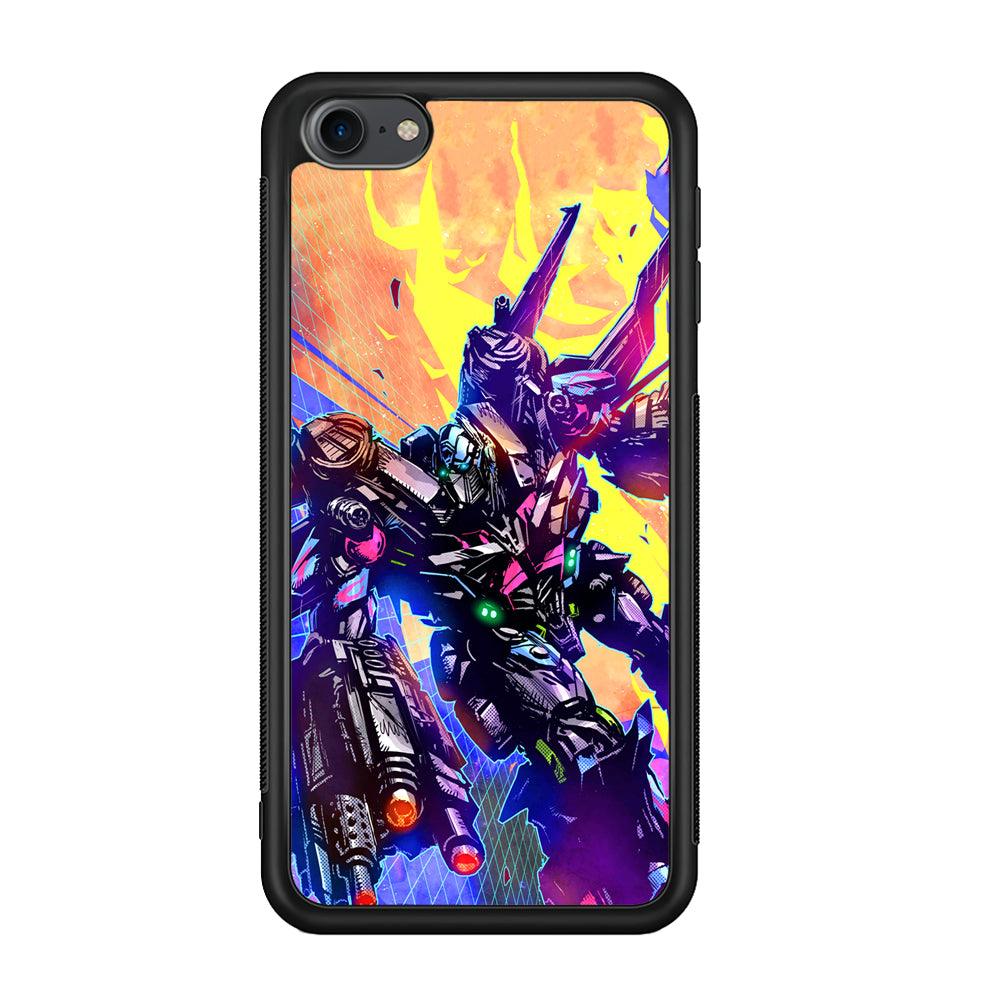 Transformers Attack from Optimus iPod Touch 6 Case-Rubber Black (2D Case)-Oxvistore