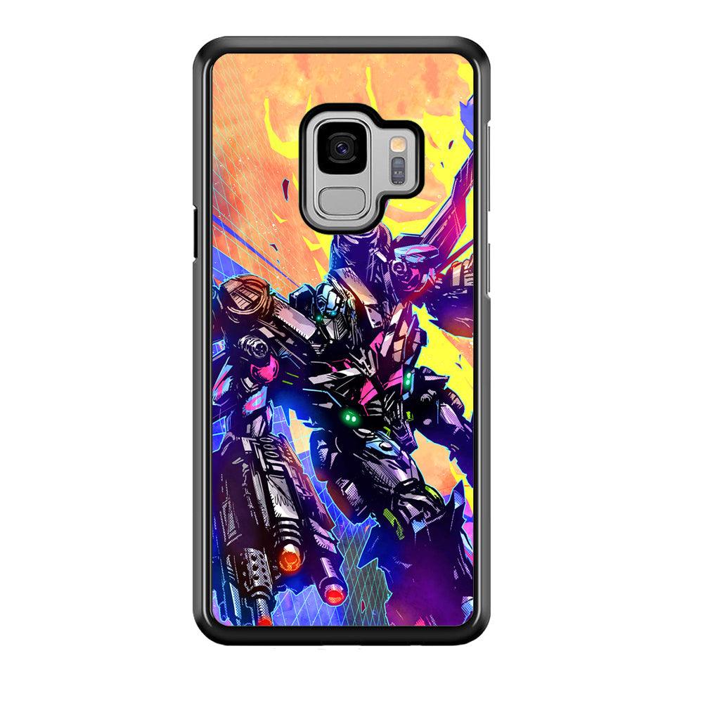 Transformers Attack from Optimus Samsung Galaxy S9 Case-Rubber Black (2D Case)-Oxvistore
