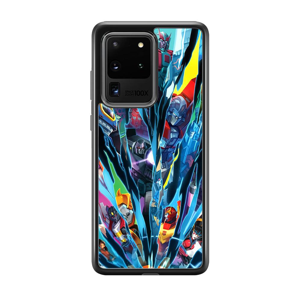 Transformers History of Cybertron Samsung Galaxy S20 Ultra Case-Rubber Black (2D Case)-Oxvistore
