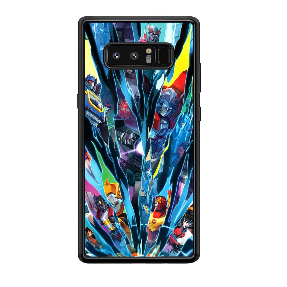 Transformers History of Cybertron Samsung Galaxy Note 8 Case-Rubber Black (2D Case)-Oxvistore