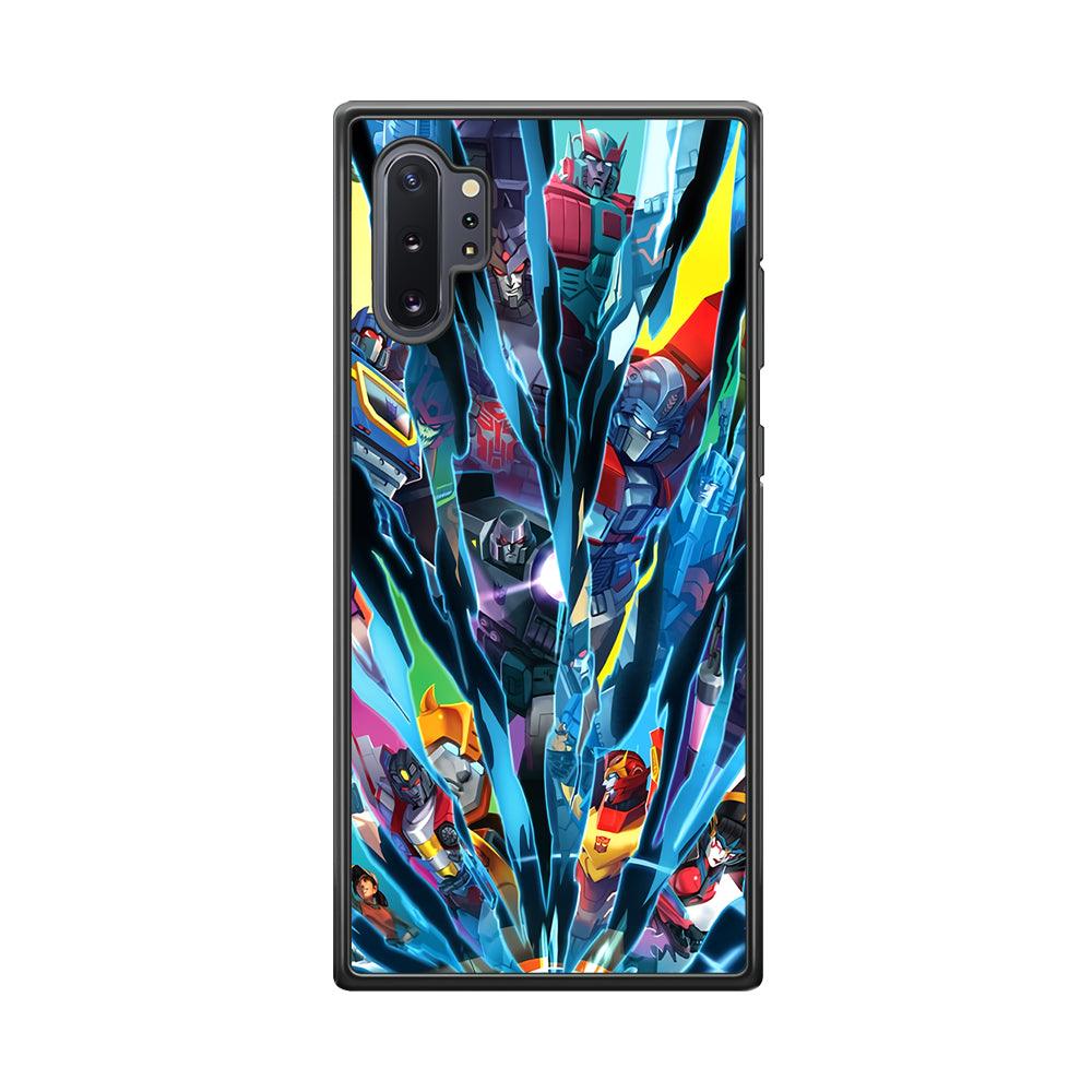 Transformers History of Cybertron Samsung Galaxy Note 10 Plus Case-Rubber Black (2D Case)-Oxvistore