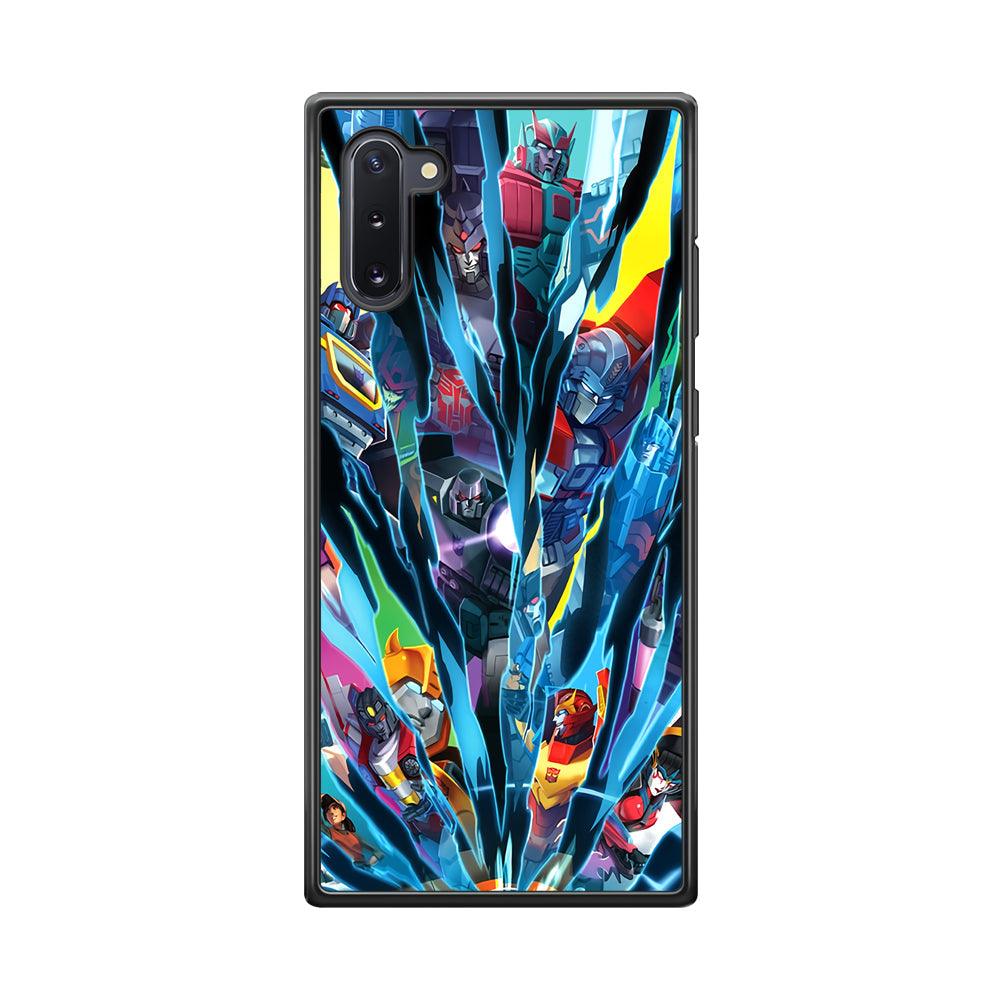Transformers History of Cybertron Samsung Galaxy Note 10 Case-Rubber Black (2D Case)-Oxvistore
