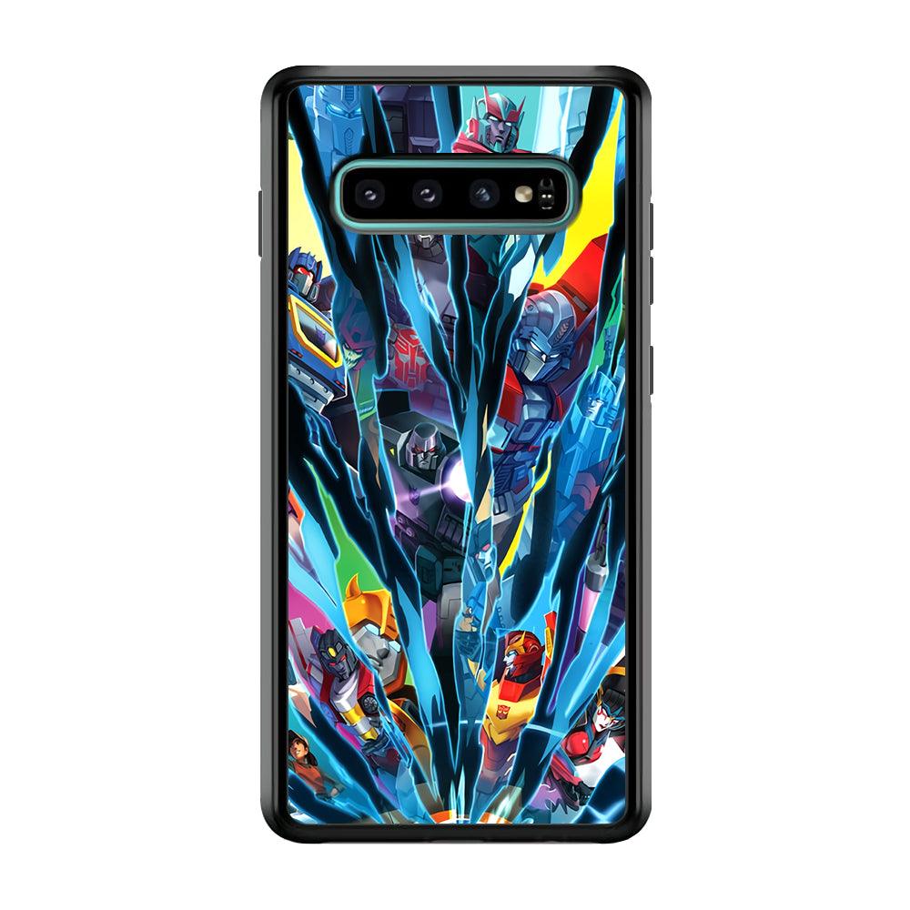 Transformers History of Cybertron Samsung Galaxy S10 Case-Rubber Black (2D Case)-Oxvistore