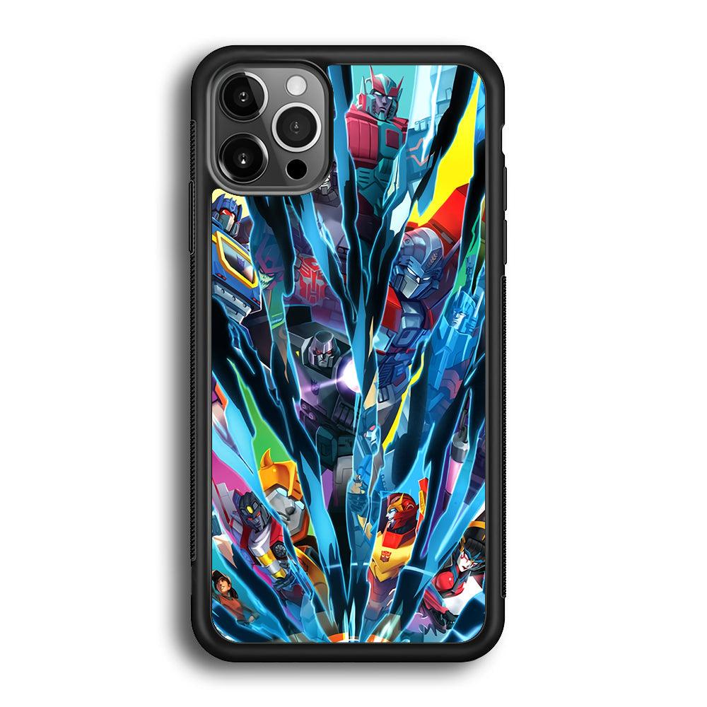 Transformers History of Cybertron iPhone 12 Pro Max Case-Rubber Black (2D Case)-Oxvistore