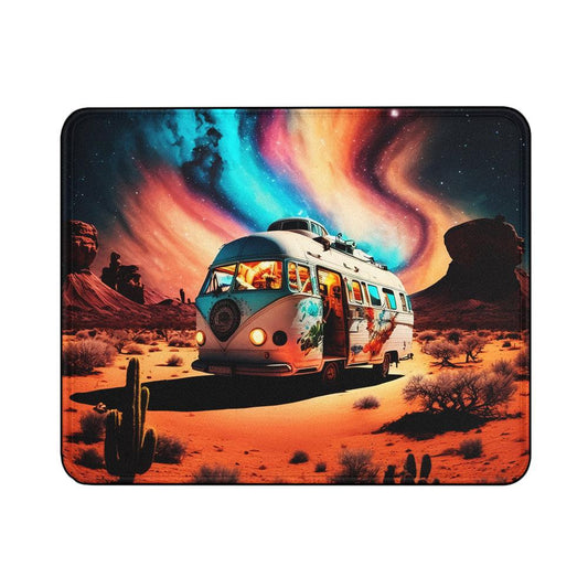 Travel Caravan Hippie Vintage Mouse Pads | Custom Mouse Pad with Non-Slip Rubber Base