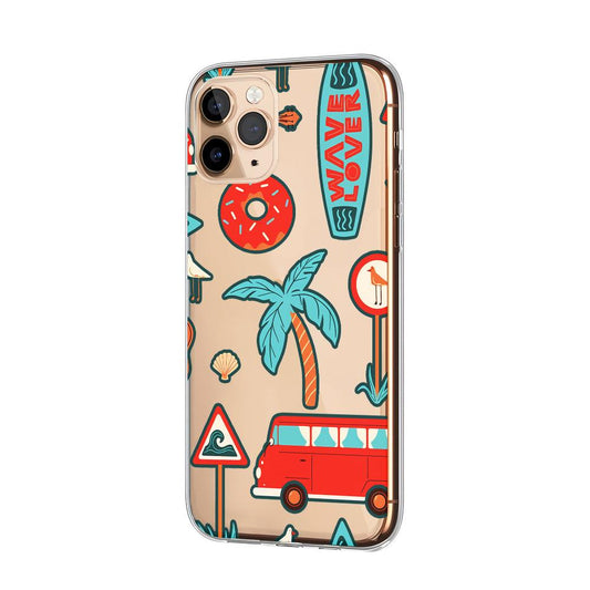 Travelling and Surfing on Summer Clear Soft Case-Oxvistore