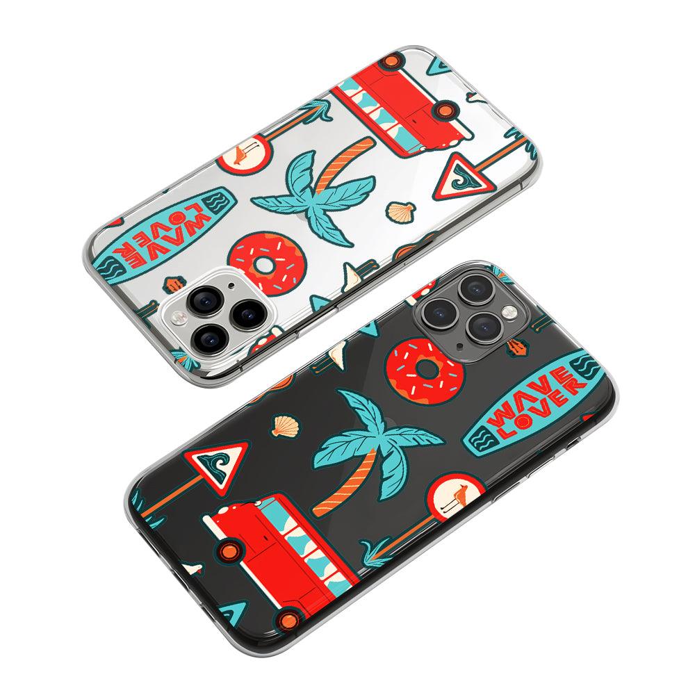 Travelling and Surfing on Summer Clear Soft Case-Oxvistore