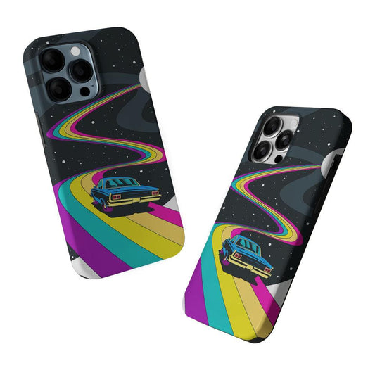 Travel with a Retro Car Space 2 in 1 Tough Phone Case-Oxvistore
