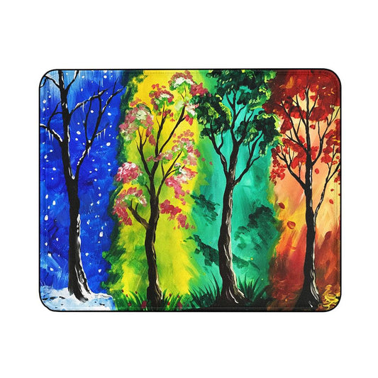Tree Painting Four Season Mouse Pads | Custom Mouse Pad with Non-Slip Rubber Base