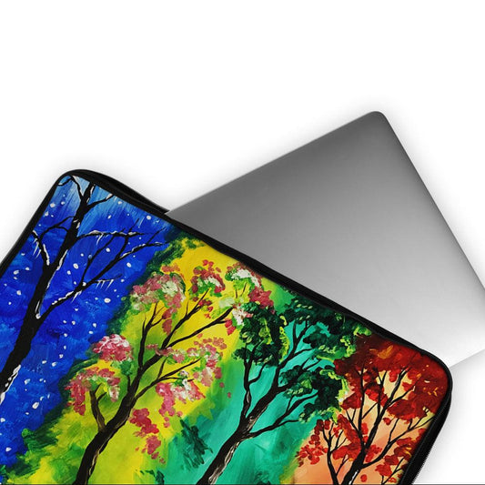 Tree Painting Four Season Laptop Sleeve Protective Cover-Oxvistore