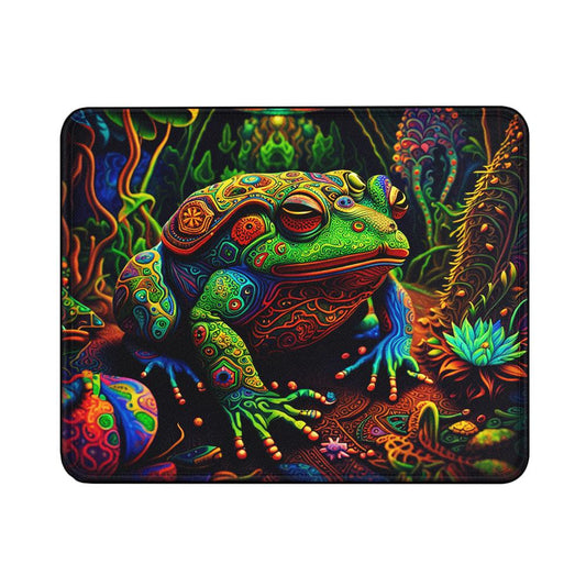 Trippy Frog Colorful Mouse Pads | Custom Mouse Pad with Non-Slip Rubber Base