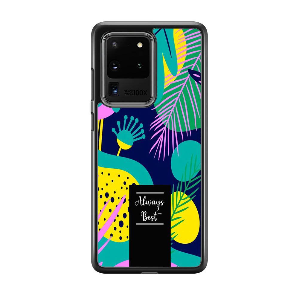 Tropical Colour The Blue World Samsung Galaxy S20 Ultra Case-Rubber Black (2D Case)-Oxvistore