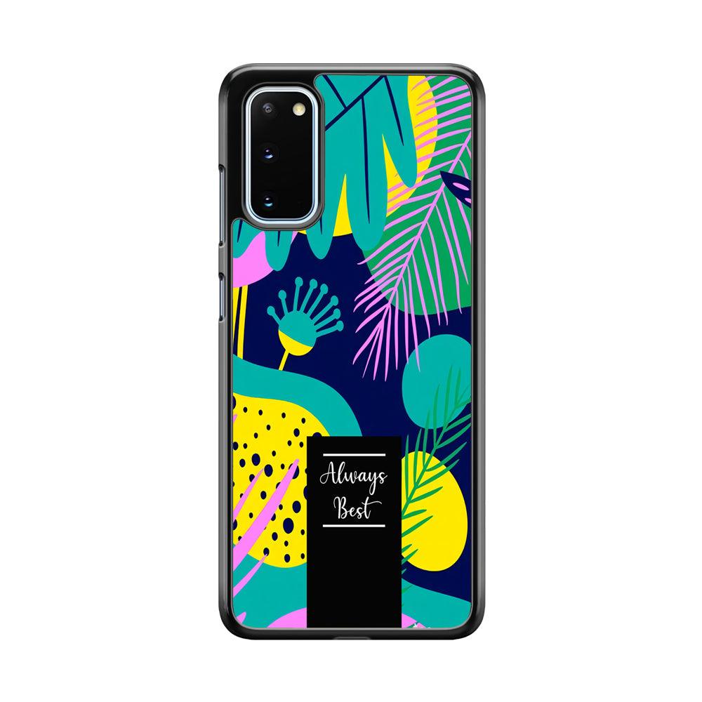 Tropical Colour The Blue World Samsung Galaxy S20 Case-Rubber Black (2D Case)-Oxvistore