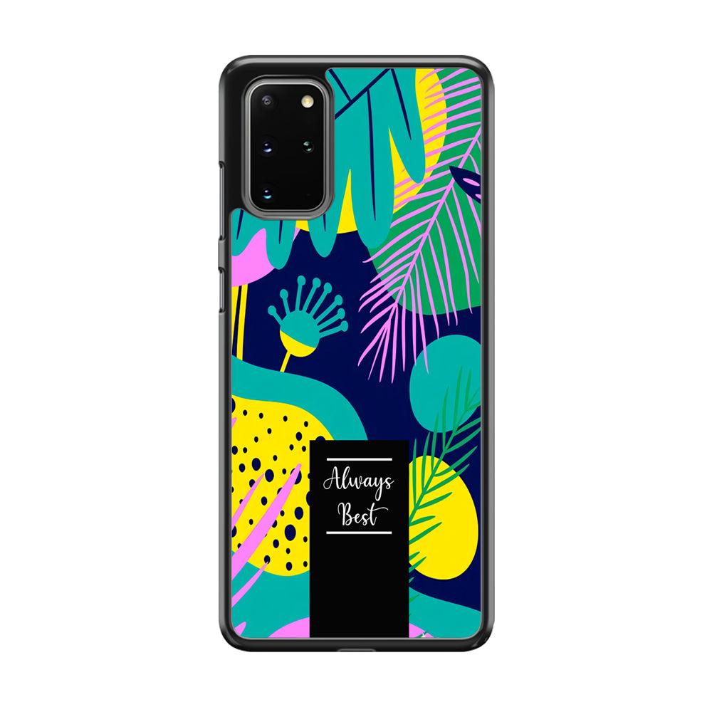 Tropical Colour The Blue World Samsung Galaxy S20 Plus Case-Rubber Black (2D Case)-Oxvistore