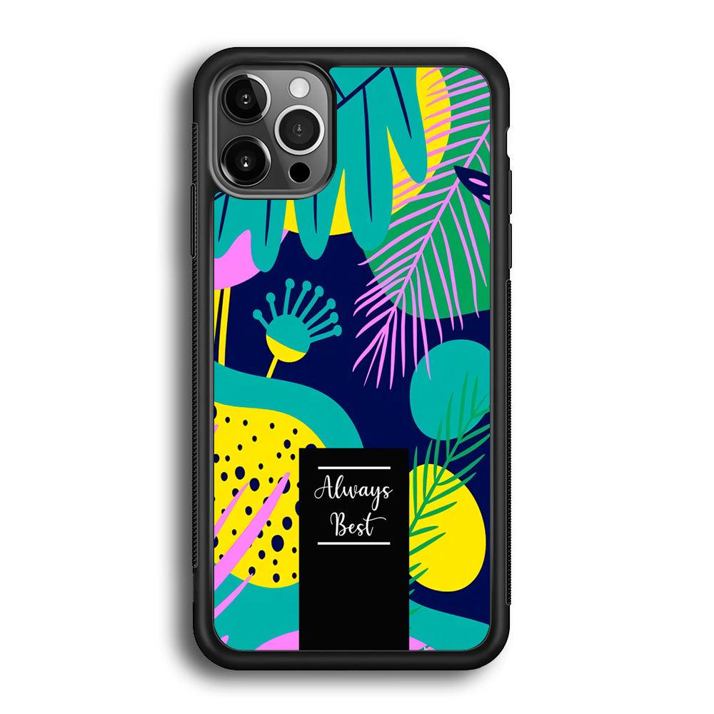Tropical Colour The Blue World iPhone 12 Pro Case-Rubber Black (2D Case)-Oxvistore