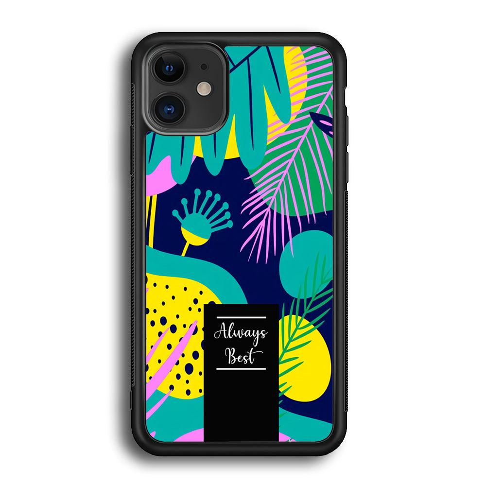 Tropical Colour The Blue World iPhone 12 Case-Rubber Black (2D Case)-Oxvistore