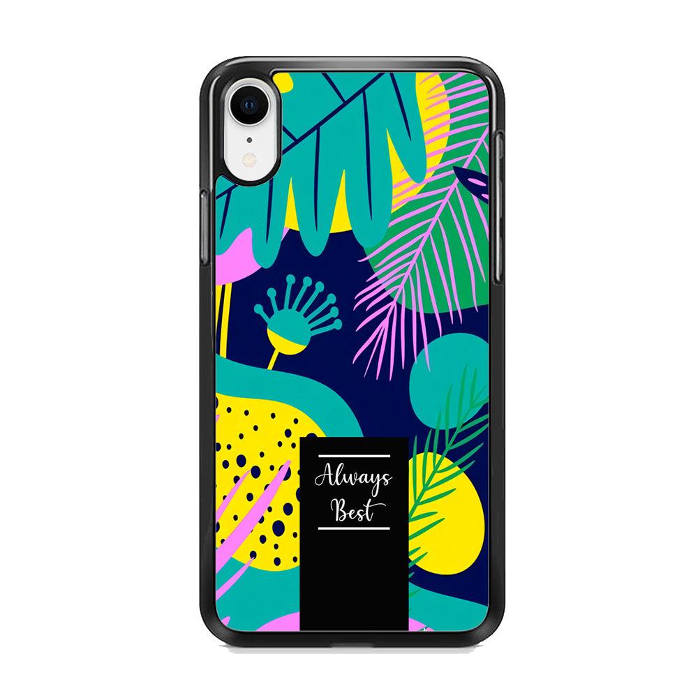 Tropical Colour The Blue World iPhone XR Case-Rubber White (2D Case)-Oxvistore