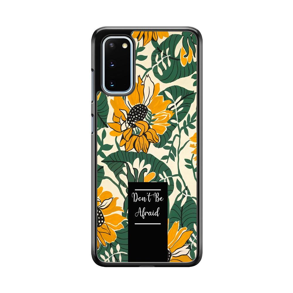 Tropical Colour Yellow Crown Samsung Galaxy S20 Case-Rubber Black (2D Case)-Oxvistore