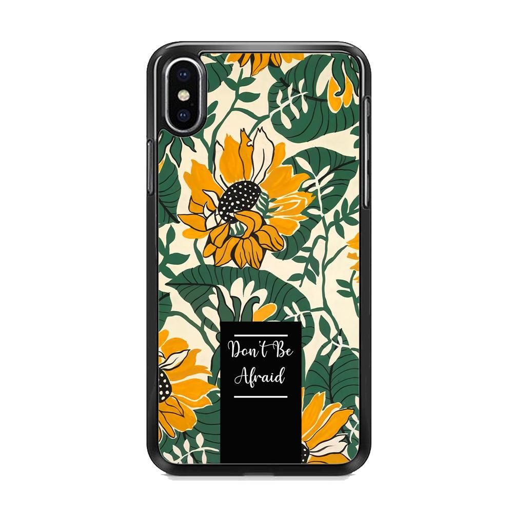 Tropical Colour Yellow Crown iPhone X Case-Rubber Black (2D Case)-Oxvistore
