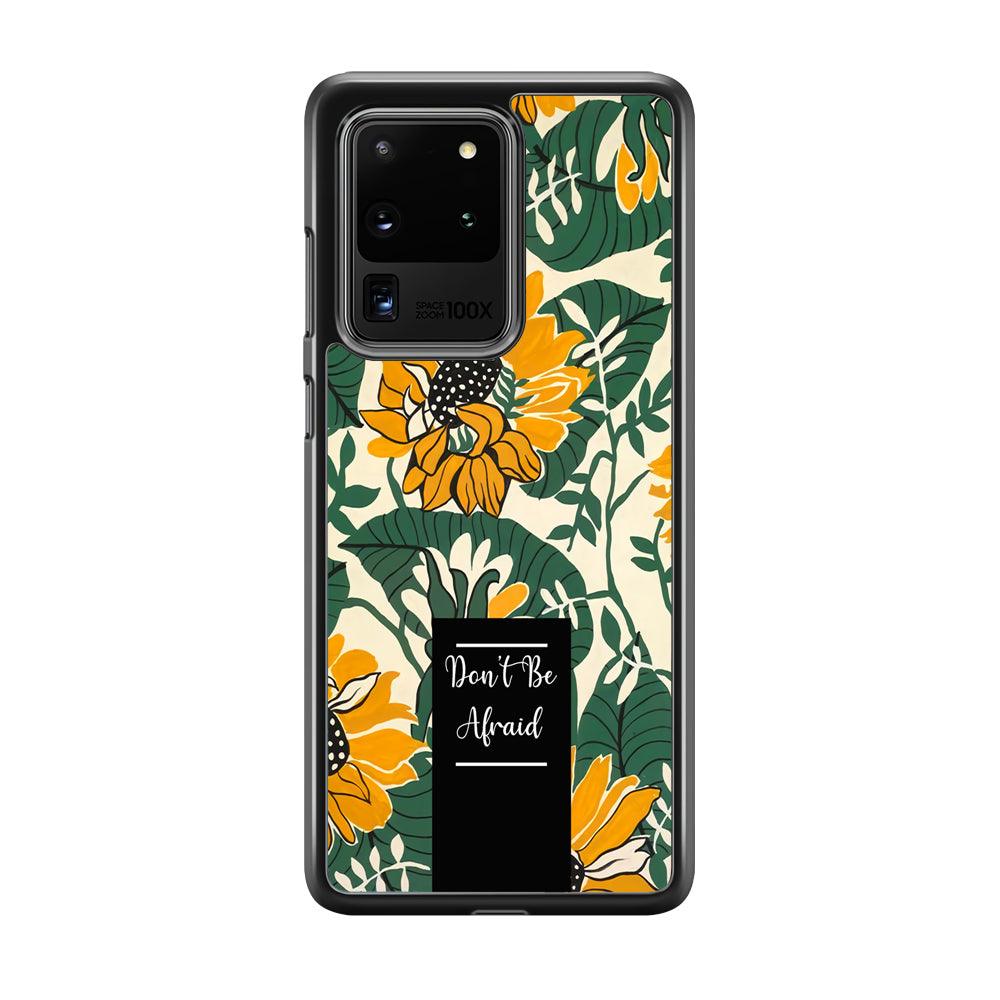 Tropical Colour Yellow Crown Samsung Galaxy S20 Ultra Case-Rubber Black (2D Case)-Oxvistore