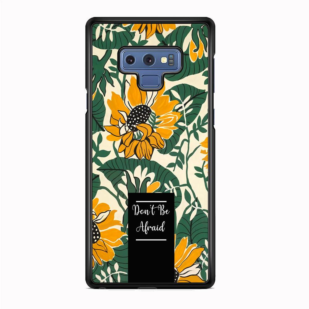 Tropical Colour Yellow Crown Samsung Galaxy Note 9 Case-Rubber White (2D Case)-Oxvistore