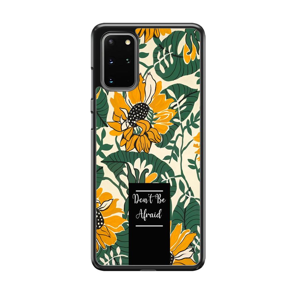 Tropical Colour Yellow Crown Samsung Galaxy S20 Plus Case-Rubber Black (2D Case)-Oxvistore