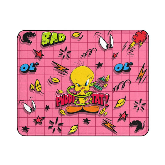 Tweety Bad Vibes Mouse Pads | Custom Mouse Pad with Non-Slip Rubber Base