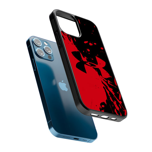 Under Armour Black Red 2D Rubber Phone Case-Oxvistore