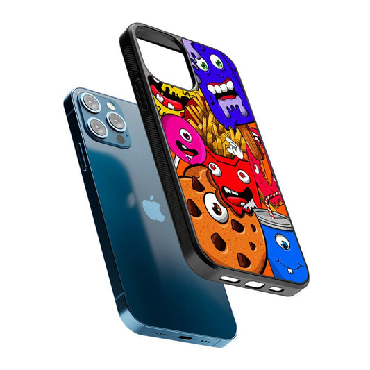 Unhealthy Food Monsters 2D Rubber Phone Case-Oxvistore