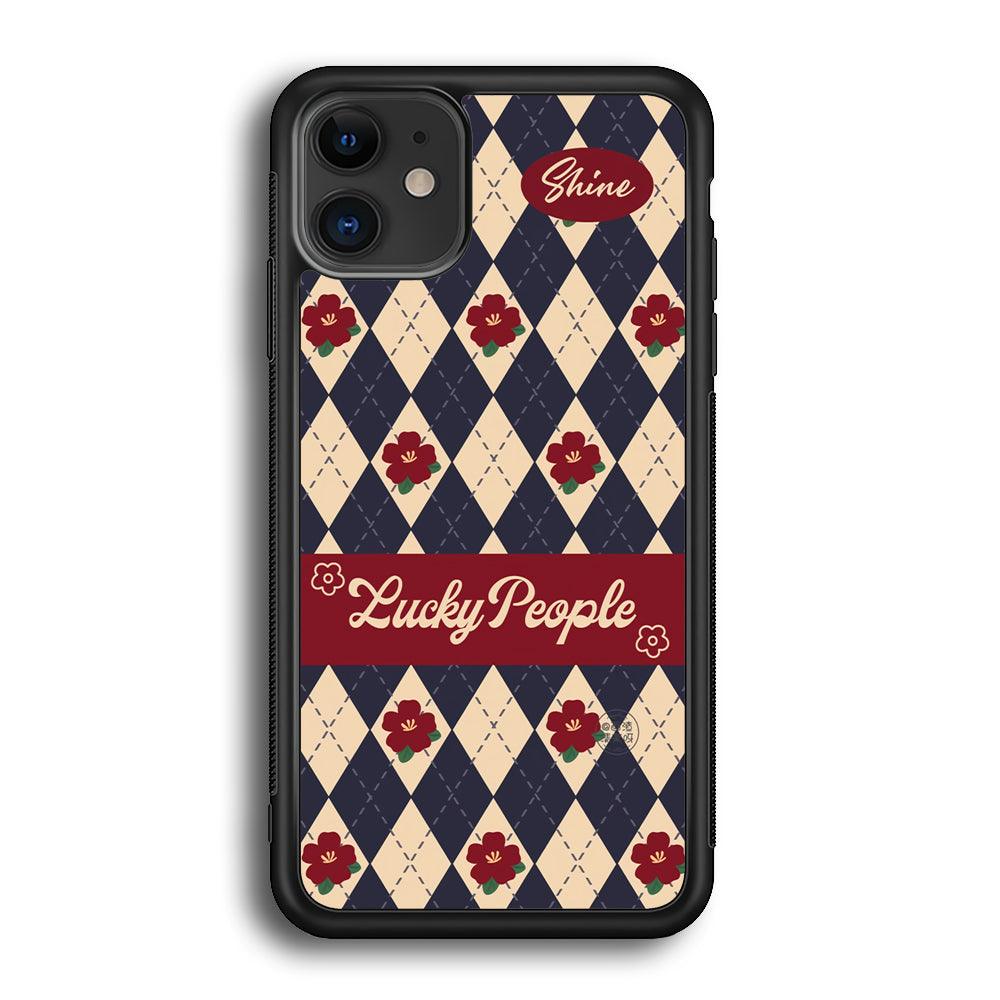 Uniform of Lucky People iPhone 12 Case-Rubber Black (2D Case)-Oxvistore