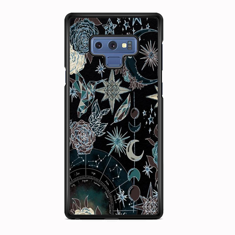 Universe Astrologic Samsung Galaxy Note 9 Case-Rubber Black (2D Case)-Oxvistore