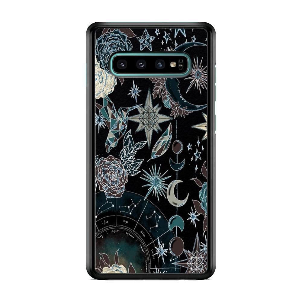 Universe Astrologic Samsung Galaxy S10 Case-Rubber Black (2D Case)-Oxvistore