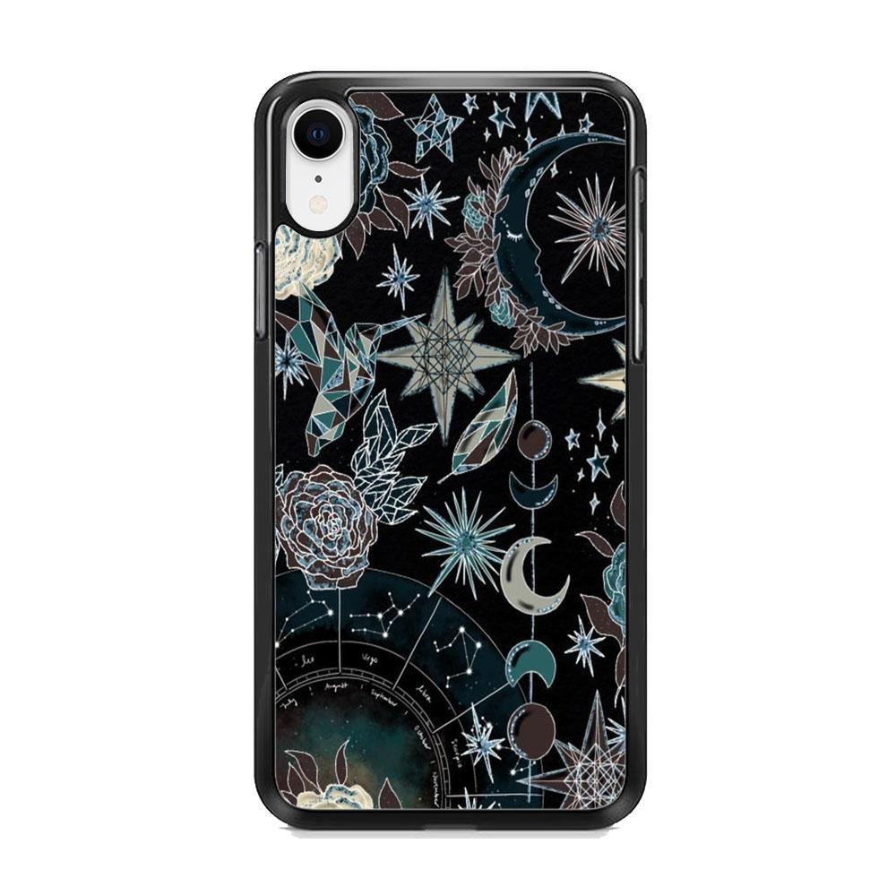 Universe Astrologic iPhone XR Case-Rubber Black (2D Case)-Oxvistore