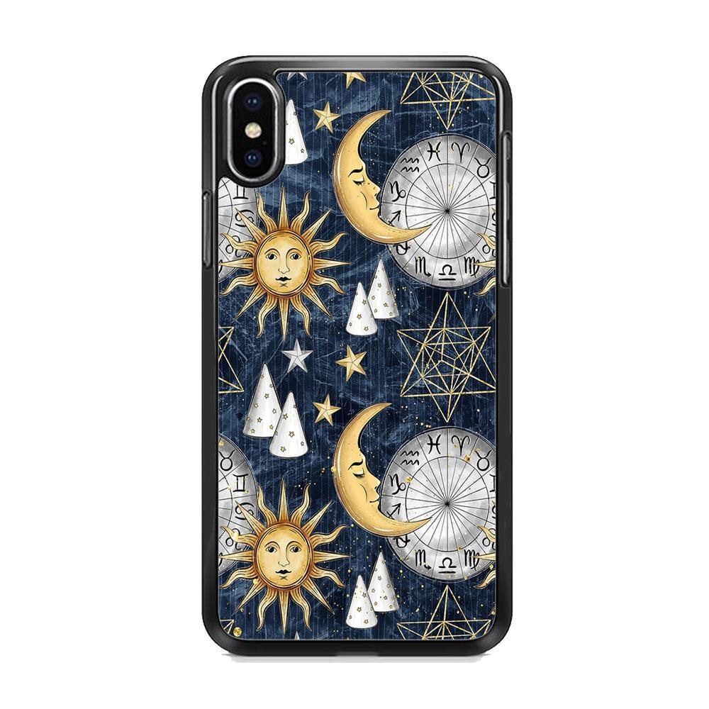 Universe Astrologic Code iPhone X Case-Rubber Black (2D Case)-Oxvistore