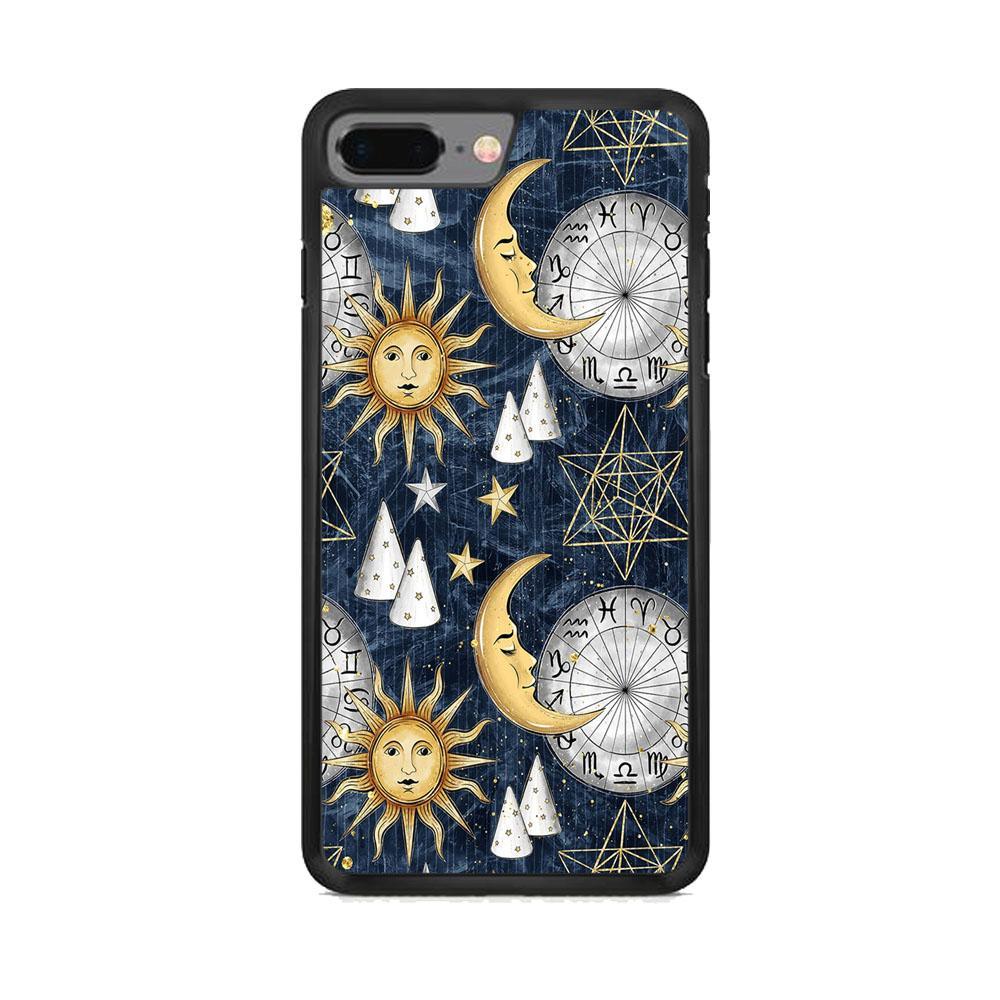 Universe Astrologic Code iPhone 7 Plus Case-Rubber Black (2D Case)-Oxvistore