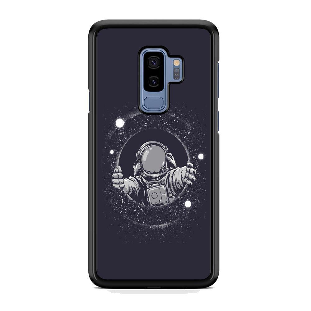 Universe Astrounout Samsung Galaxy S9 Plus Case-Rubber Black (2D Case)-Oxvistore