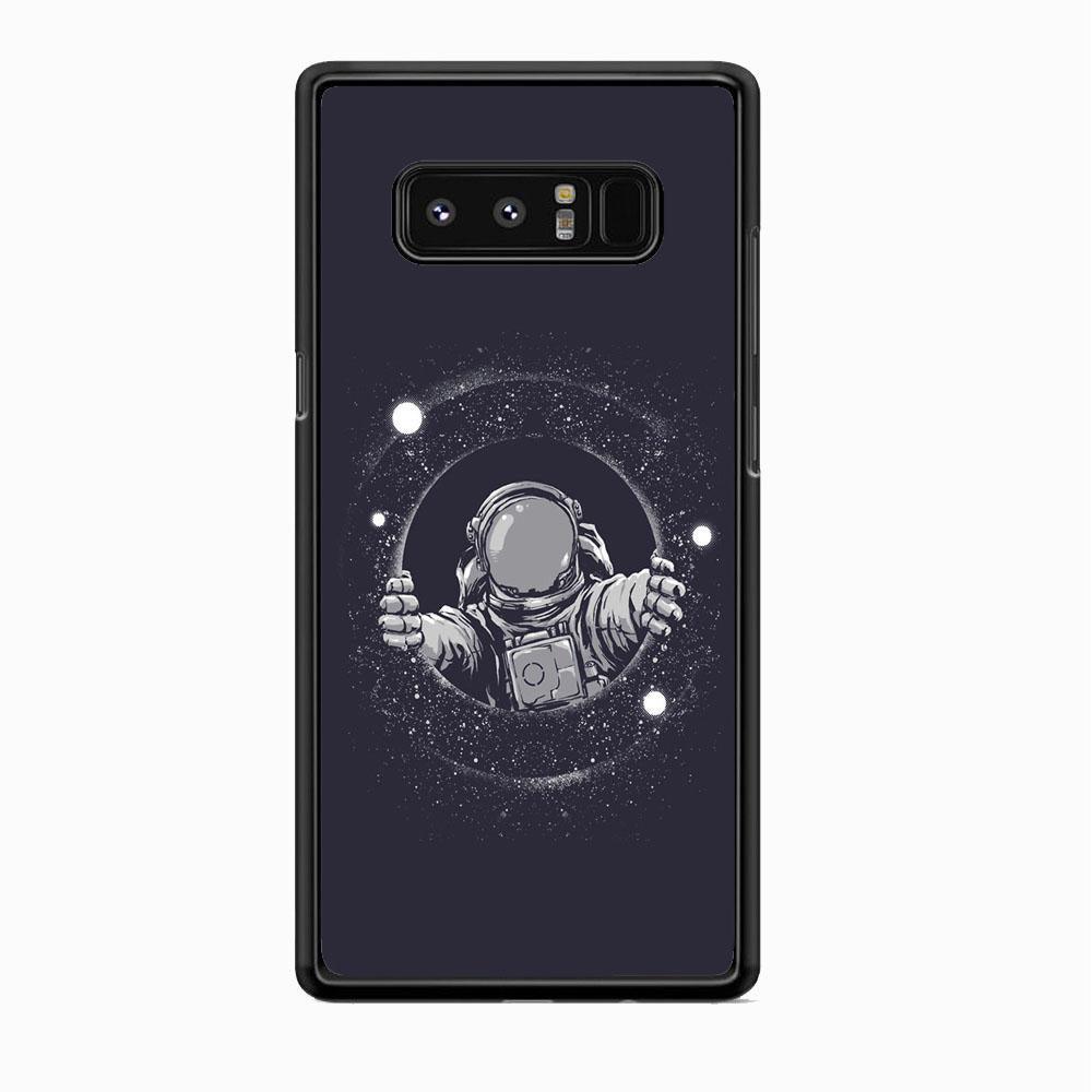 Universe Astrounout Samsung Galaxy Note 8 Case-Rubber Black (2D Case)-Oxvistore