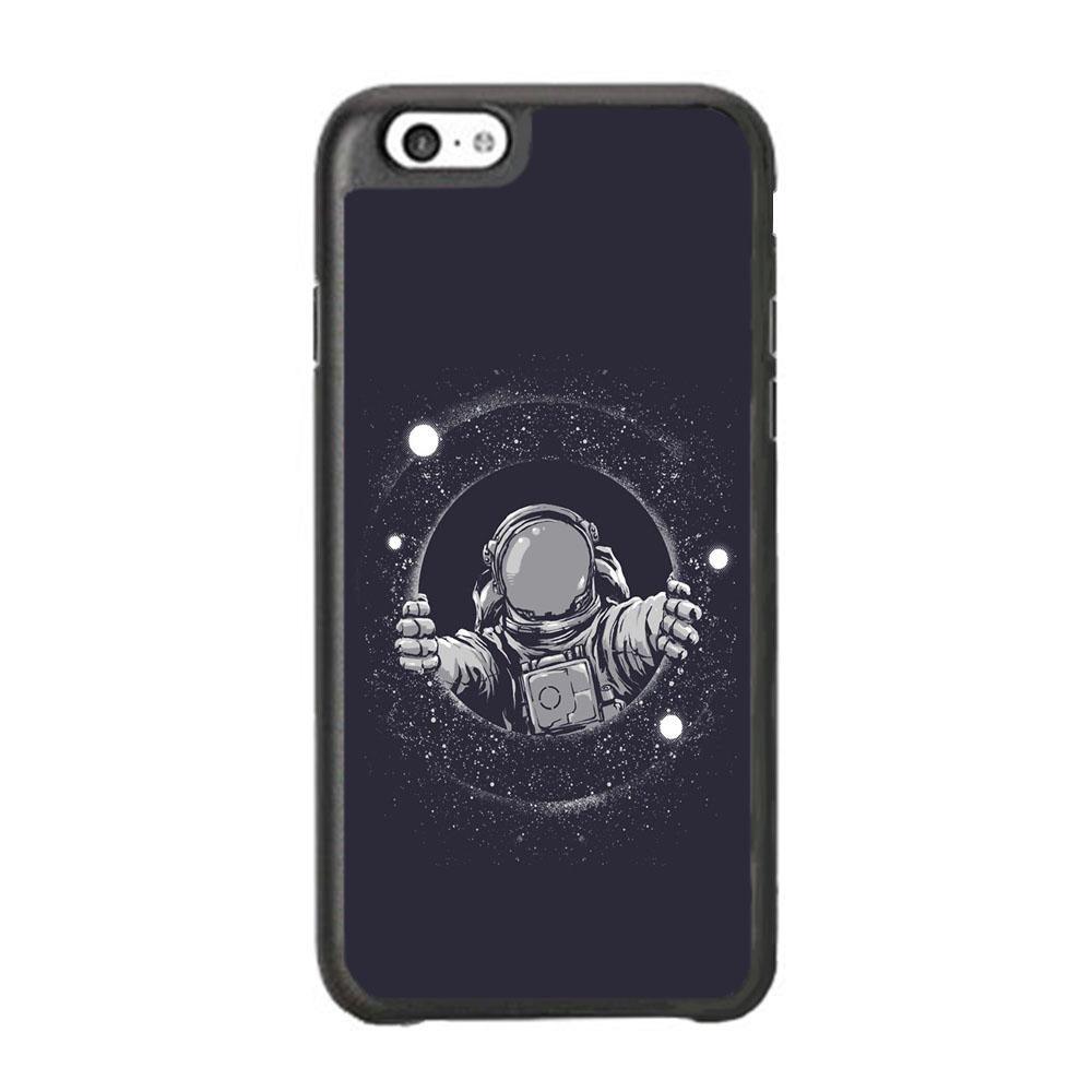 Universe Astrounout iPhone 6 Plus | 6s Plus Case-Rubber Black (2D Case)-Oxvistore